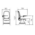 صندلی آموزشی آلفا رایانه صنعت مدل E913n