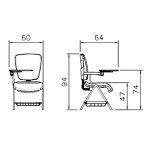 صندلی آموزشی ونوس رایانه صنعت مدل E914n