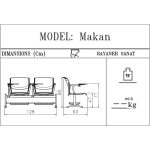 صندلی انتظار آموزشی رایانه صنعت مدل W915p2nta