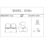 صندلی انتظار روما رایانه صنعت مدل w930p2