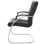 نمای جانبی چپ صندلی کنفرانس راد سیستم مدل C408 با پایه فلزی کروم