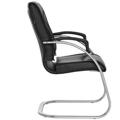 نمای جانبی راست صندلی کنفرانس راد سیستم مدل C411 با پایه فلزی کروم